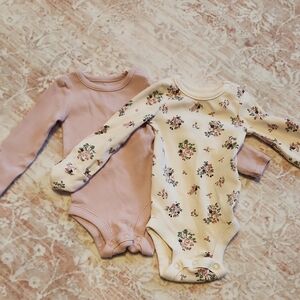 Floral and Pink Newborn Onesies